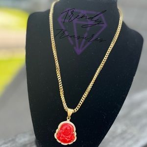 Red Bhudda Necklace